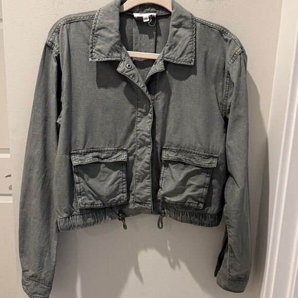 Splendid Breck Olive Green Cropped Utility Jacket size XS - Picture 5 of 12
